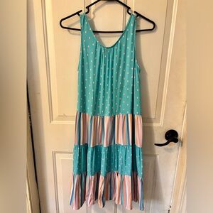 Colorful Striped Kids Dress